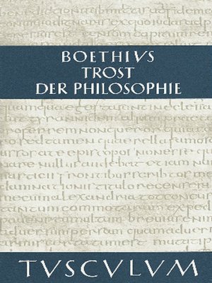 cover image of Trost der Philosophie / Consolatio philosophiae